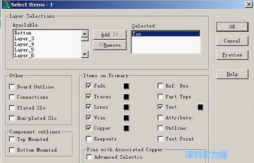 在Customize Document欄點擊Layer選擇輸出的圖形元素。
