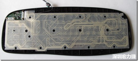 現(xiàn)在的電腦鍵盤拆開(kāi)被蓋后就只看到一片約5mmx3mm的電路板及兩片取代原本電路板的PTF。