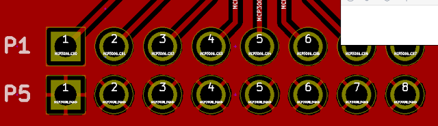 TOP層鋪鋪的狀態(tài)，到下方排pad為GND，連接GND Copper zone 都是設(shè)定Thermal relief Pad