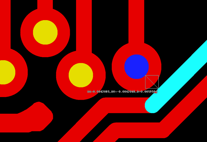 多層板中過孔會在每層線路上都有孔環(huán)，且每個層孔環(huán)周圍環(huán)境有夾線也有不夾線，環(huán)境各不一