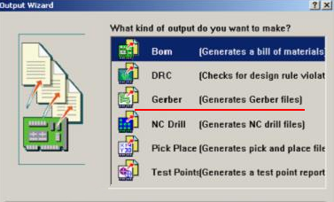 8. 檢查及初步調(diào)整后，按“Q”將單位改為“mil”，按“F、M”轉(zhuǎn)換文件，在彈出的窗口點“Next”進入圖（149），選擇“Gerber”，進入Gerber轉(zhuǎn)換操作，按“Next”進入